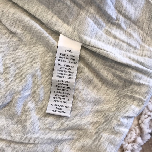 Oatmeal Warm, Cozy, Lined Sherpa ZIP Front Jacket - Picture 7 of 8